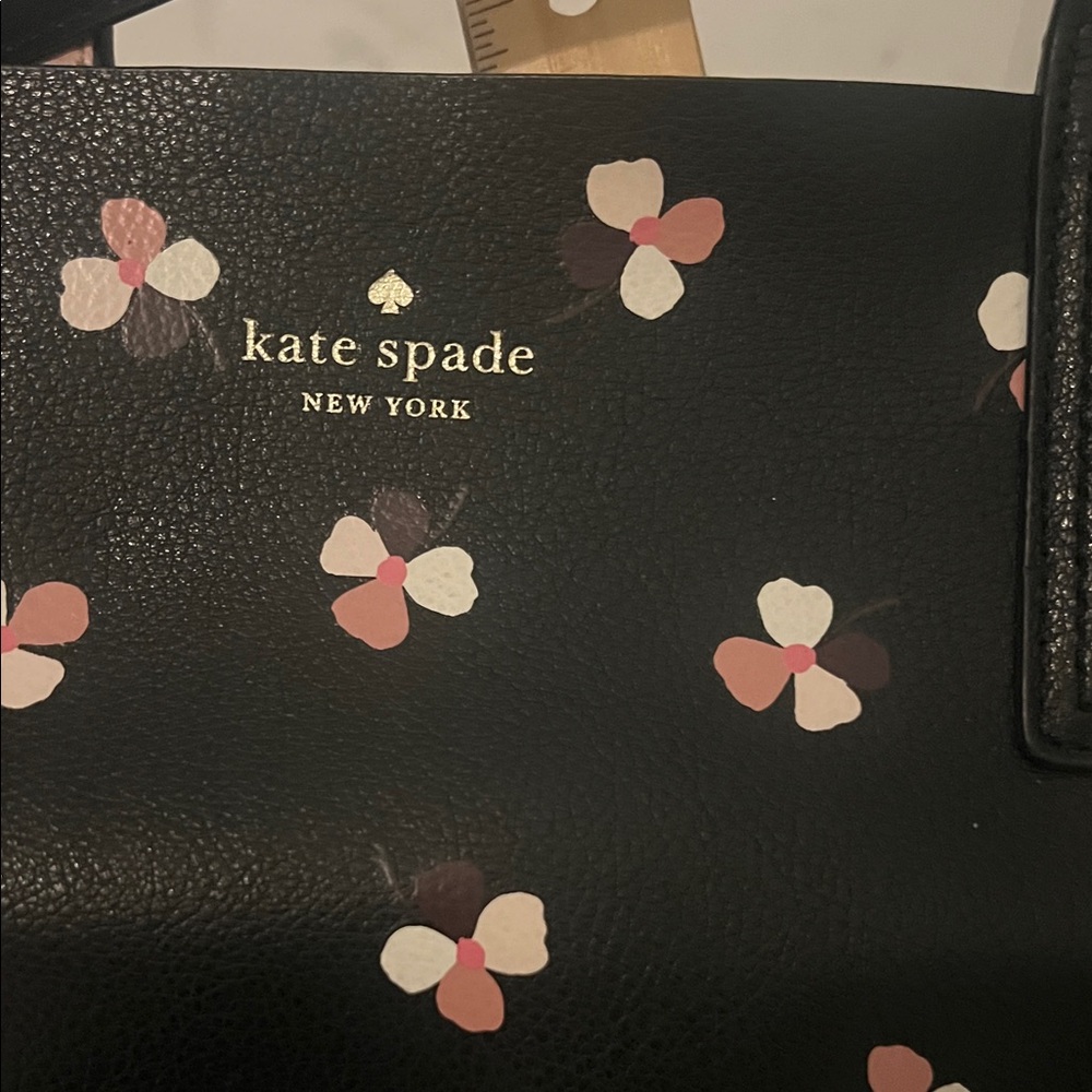 kate spade Print and Pink Reversible Leather Tote with Pink and White Floral - Picture 3 of 3